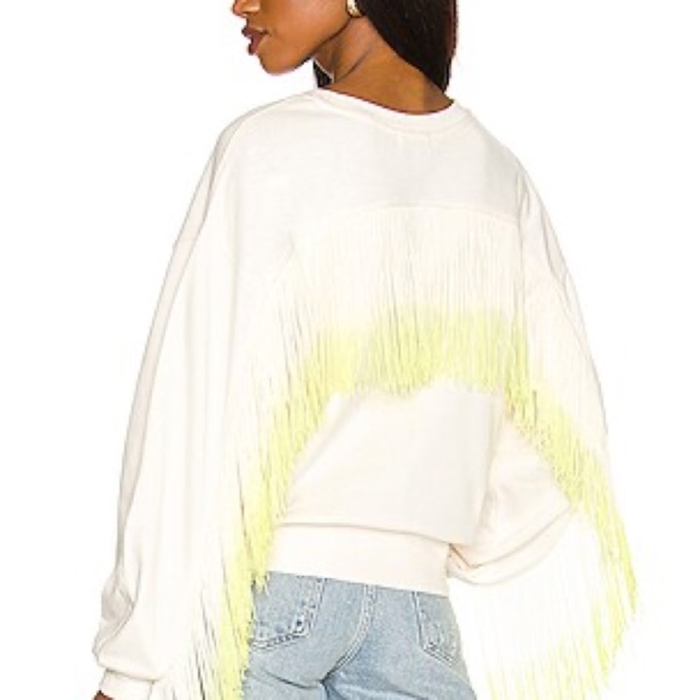 Ombre Fringe Sweatshirt in Chalk Multi
525 American